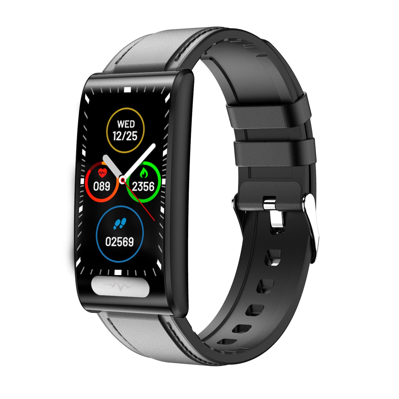 Tk70 Smart Watch 1.47 inch Color Screen Fitness Tracker Waterproof Sleep Blood Pressure Monitor Smartwatch Black Belt