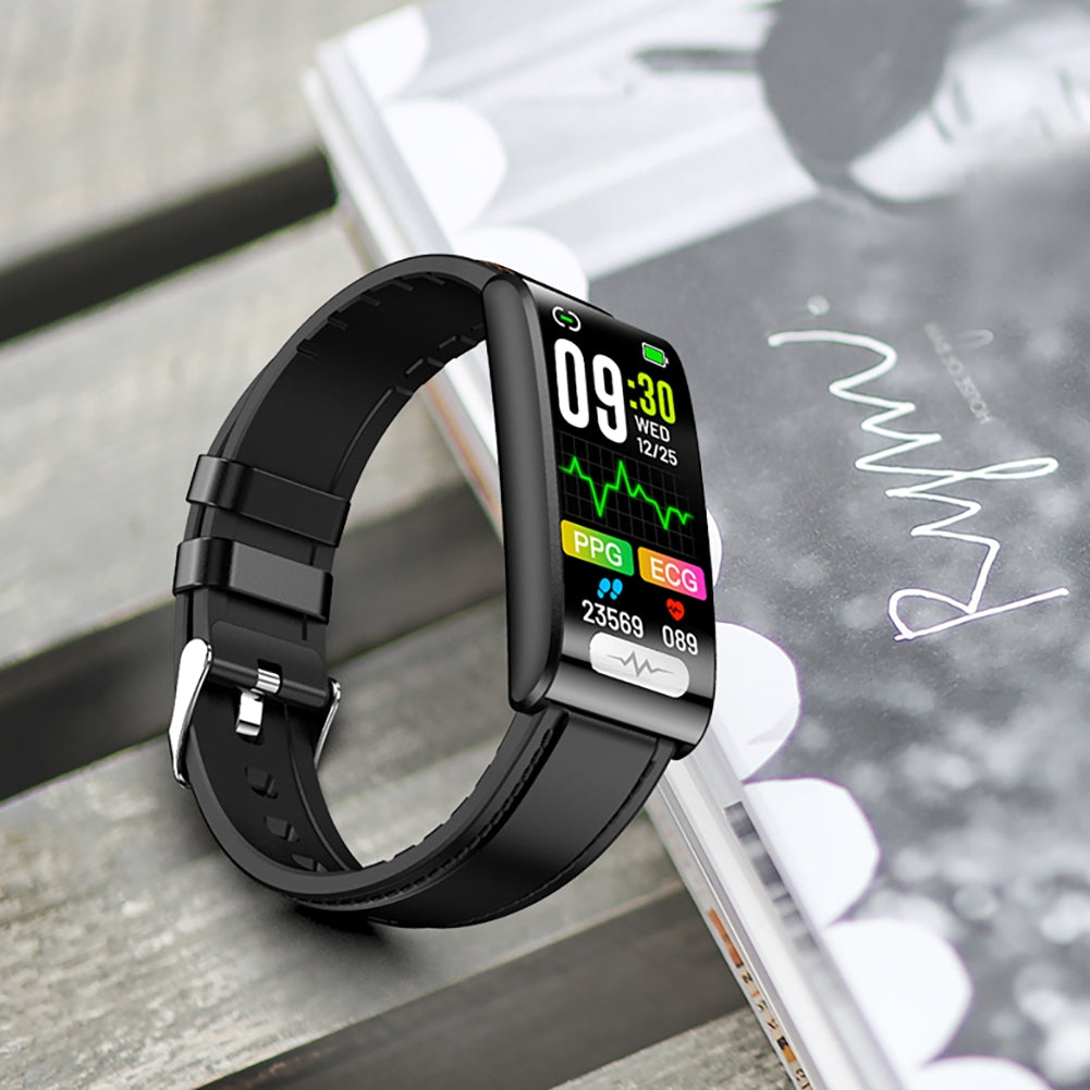 Tk70 Smart Watch 1.47 inch Color Screen Fitness Tracker Waterproof Sleep Blood Pressure Monitor Smartwatch Black Belt
