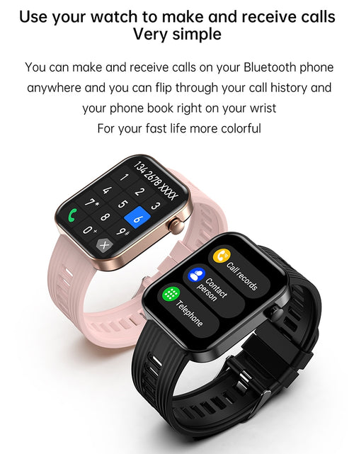 Load image into Gallery viewer, Fw10 Smart Watches 1.96-Inch Full Touch Screen Heart Rate Monitor for Android iOS iPhone Pink
