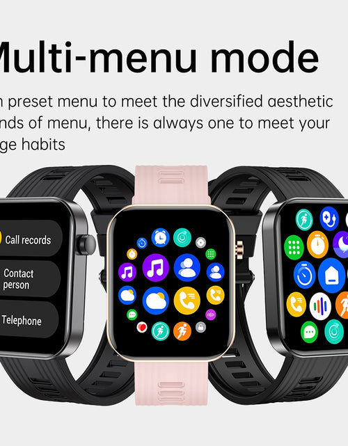 Load image into Gallery viewer, Fw10 Smart Watches 1.96-Inch Full Touch Screen Heart Rate Monitor for Android iOS iPhone Pink
