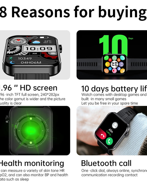 Load image into Gallery viewer, Fw10 Smart Watches 1.96-Inch Full Touch Screen Heart Rate Monitor for Android iOS iPhone Pink

