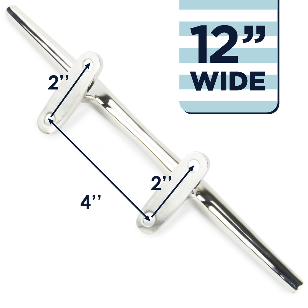 Stainless Steel Dock Cleat, 12 Inches