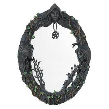 Load image into Gallery viewer, 17&quot; Maiden, Mother, Crone wall mirror
