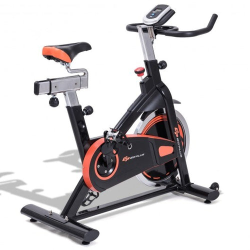 Load image into Gallery viewer, Indoor Fixed Aerobic Fitness Exercise Bicycle with Flywheel and LCD Display
