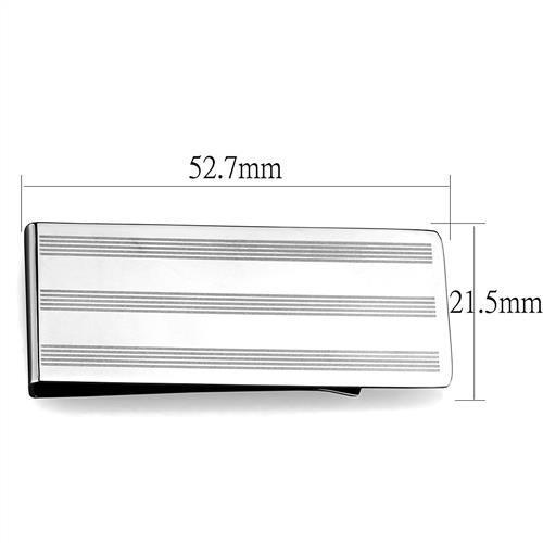 Load image into Gallery viewer, TK2081 - High polished (no plating) Stainless Steel Money clip with No Stone
