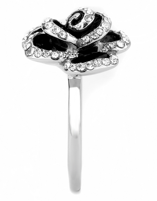 Load image into Gallery viewer, TK3577 - No Plating Stainless Steel Ring with Top Grade Crystal  in Clear
