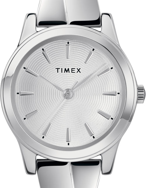 Load image into Gallery viewer, Timex TW2R98700 Women&#39;s Silver-Tone Stainless Steel Expansion Band Bangle Watch
