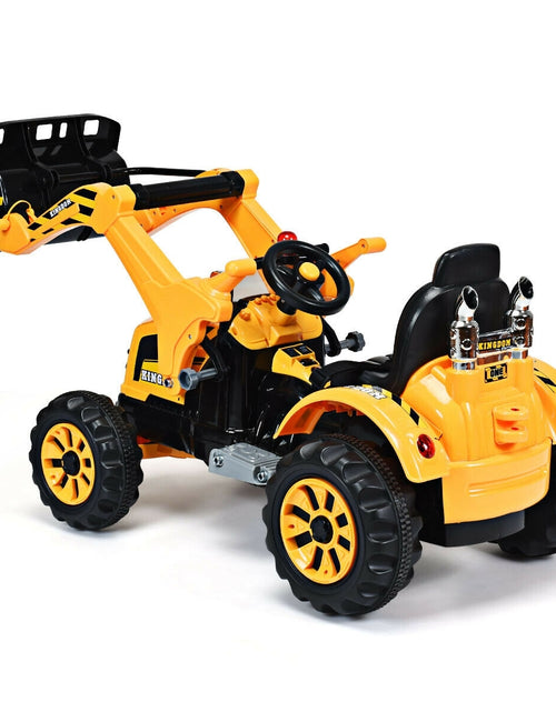 Load image into Gallery viewer, 12 V Battery Powered Kids Ride on Dumper Truck-Yellow. - Color: Yellow
