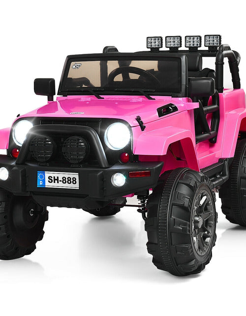 Load image into Gallery viewer, 12V Kids Remote Control Riding Truck Car with LED Lights-Pink - Color: Pink
