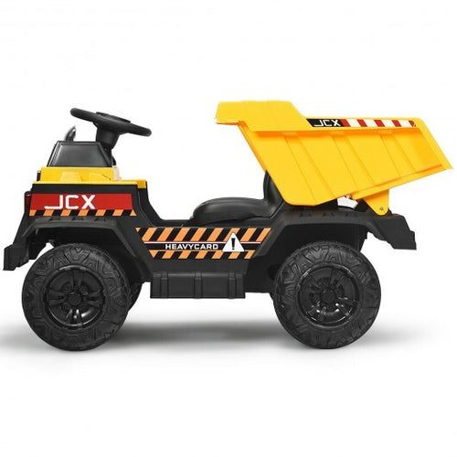 Load image into Gallery viewer, 12V Battery Kids Ride On Dump Truck with Electric Bucket and Dump Bed-Yellow - Color: Yellow
