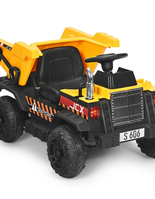 Load image into Gallery viewer, 12V Battery Kids Ride On Dump Truck with Electric Bucket and Dump Bed-Yellow - Color: Yellow
