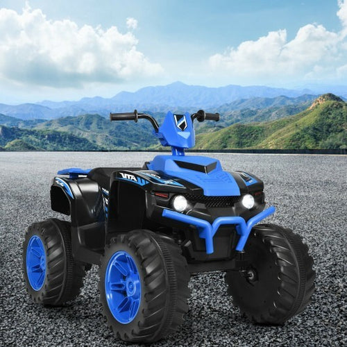 Load image into Gallery viewer, 12V Kids Ride on ATV with LED Lights and Treaded Tires and LED lights-Navy - Color: Navy
