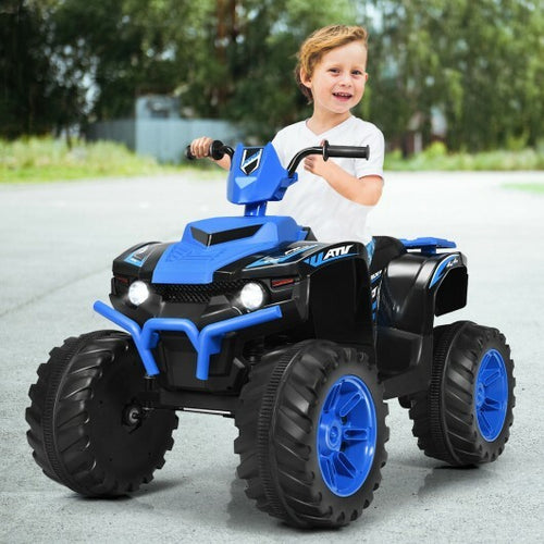 Load image into Gallery viewer, 12V Kids Ride on ATV with LED Lights and Treaded Tires and LED lights-Navy - Color: Navy
