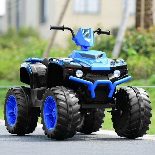 Load image into Gallery viewer, 12V Kids Ride on ATV with LED Lights and Treaded Tires and LED lights-Navy - Color: Navy
