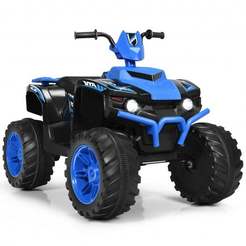 Load image into Gallery viewer, 12V Kids Ride on ATV with LED Lights and Treaded Tires and LED lights-Navy - Color: Navy
