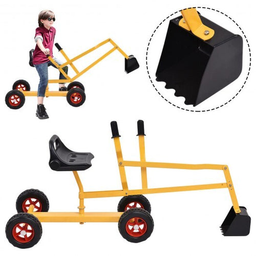 Load image into Gallery viewer, Heavy Duty Kid Ride-on 4-Wheel Excavator Sand Digger - Color: Yellow
